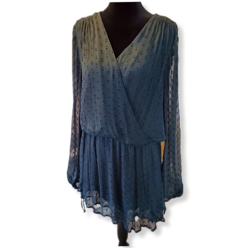 Free People Dahlia Swiss Dot Gauze Mini Dress Sz M - Picture 1 of 15